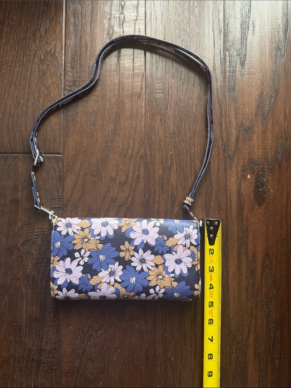 Vera Bradley Black, Pink and Purple Floral Crossbody Wallet - Picture 10 of 10